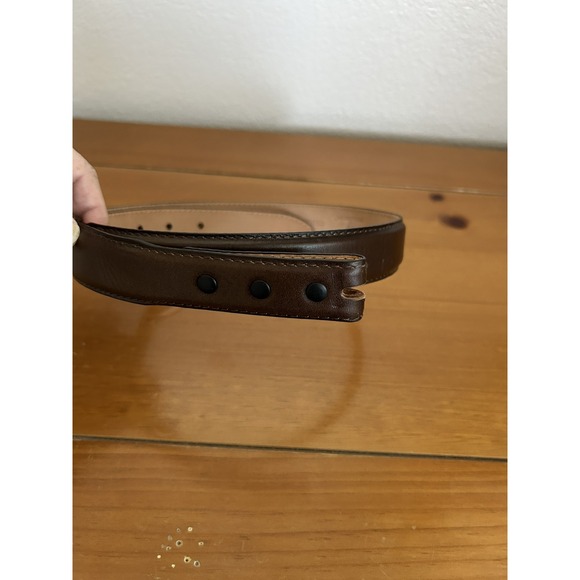 Fullerton Genuine Brown Leather Belt Strap Size 32 - Picture 2 of 6